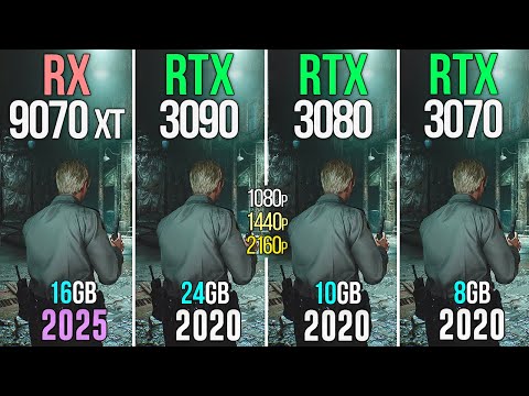 RX 9070 XT vs RTX 3090 vs RTX 3080 vs RTX 3070 - Test in 16 Games