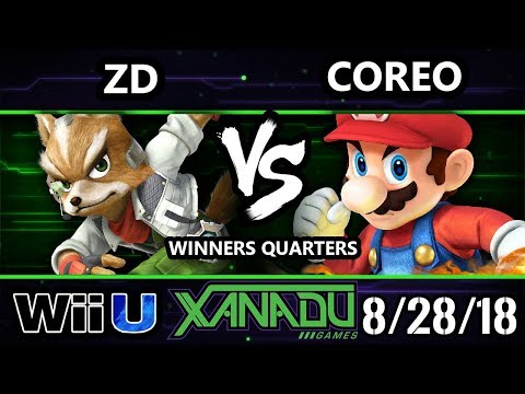 S@X 265 Smash 4 -  ZD (Fox) Vs.  Coreo (Mario) Wii U Winners Quarters