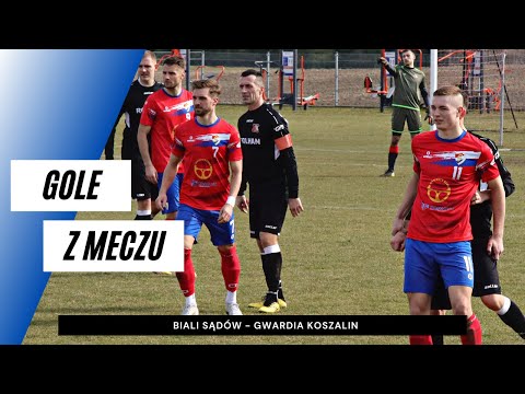 Gole z meczu Biali Sądów - Gwardia Koszalin 1:1