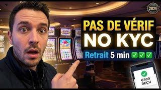 🚨 TOP 5 Casinos En Ligne Sans Vérification (2026) - Retraits Instantanés !