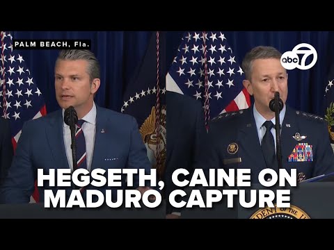US Secretary of War Pete Hegseth, Gen. Dan Caine on Maduro capture