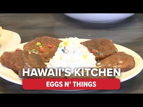 Cozinha do Havaí com ovos e coisas