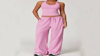 Download the video "Women Sportswear Yoga Set 2PCS Sport Suit Gym Workout Clothes Yoga Vest Gym Crop Top High Waist Legg"