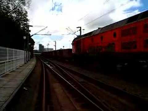 1960 com comboio de pedra