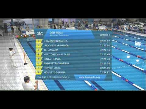 Finale dei 200 Misti  Assoluti Femmine Agonisti - 17 Memorial Chiara Giavi
