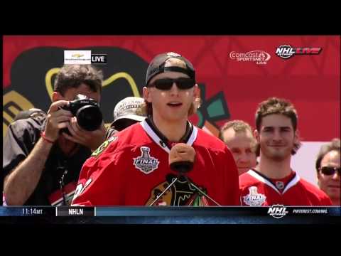 Corey Crawford, Patrick Kane -  F bombs at Blackhawks victory parade