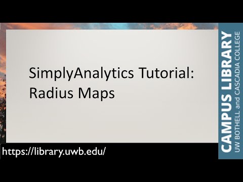 Simplyanalytics Tutorial Radius Maps