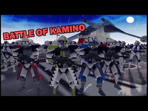 Rancor Battalion Leads the Army on Kamino - Men of War: Star Wars Mod Battle Simulator