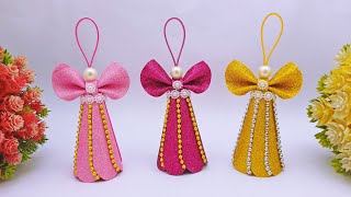 How to Make Christmas Angel - Glitter Foam Christmas Ornaments - DIY Handmade Xmas Craft Ideas