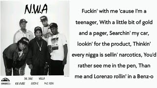 N.W.A - F**k tha Police (lyrics)