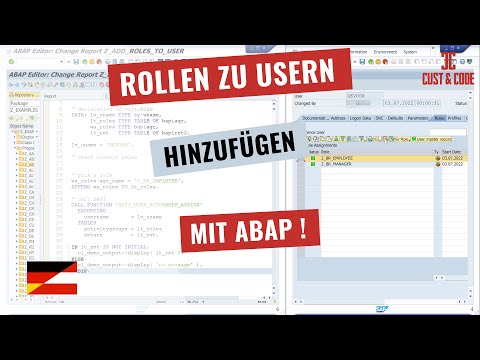 Hinzufügen von Rollen - automatisiert mit BAPI in ABAP [deutsch]