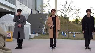 181125 TRITOPS✳堺赤レンガ広場 夜01 雨が降れば