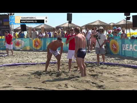Round 2 Men's BW - 90 kg: C. SAMARTSIDIS (GRE) v. D. KHUTSISHVILI (GEO)