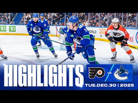 Game in 10 | Vancouver Canucks vs. Philadelphia Flyers Highlights (Dec 30, 2025)