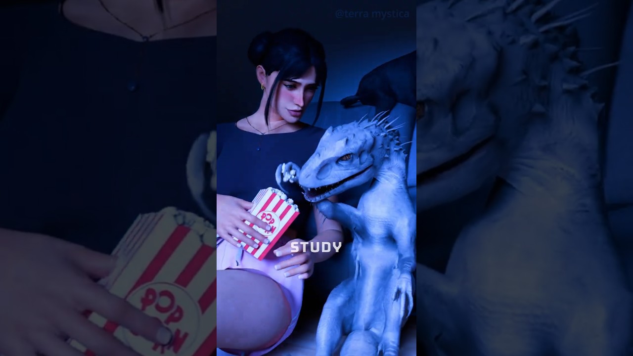 Raising an Indominus Rex 💀    #indominusrex #dinosaur #3d #facts #science #animation #shorts #short