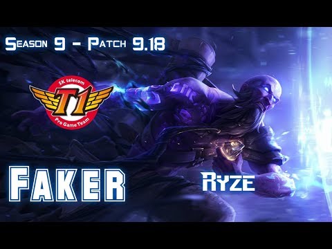 SKT T1 Faker RYZE vs JAYCE Mid - Patch 9.18 KR Ranked