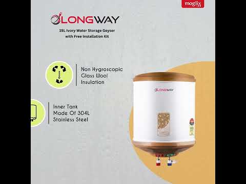 Buy Longway 15L Ivory Water Storage Geyser with Free Installation Kit,  Superb Online At Price ₹3159