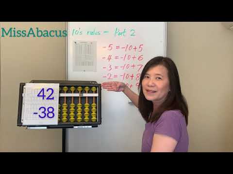 Abacus Mental Arithmetic Ep.8 - Finger Abacus &10's rules : -5,-4,-3,-2,-1