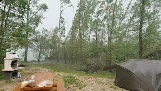 preview picture of video 'Tornado hits Goncourt Woods Lake 29.4.18'