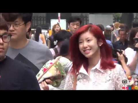 [14.06.13] KBS 뮤직뱅크 전효성 & 레이나(약간) 출근길 직캠 by 여신금리다(여금)