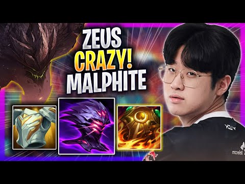 ZEUS IS SO CRAZY WITH MALPHITE! - T1 Zeus Plays Malphite TOP vs Cho'gath! | Season 2023