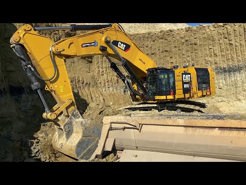 Huge Caterpillar 6015B Excavator Loading Trucks With Two Passes - Sotiriadis Mining Works
