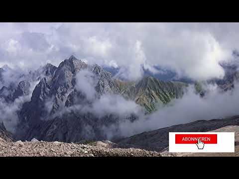 Zugspitze, Zeitraffer Aufnahme vom Gletschergebiet auf der Zugspitze. Zugspitzmassiv im Zeitraffer