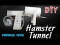DIY Popsicle stick.  Diy HAMSTER Tunnel. Hamster toys