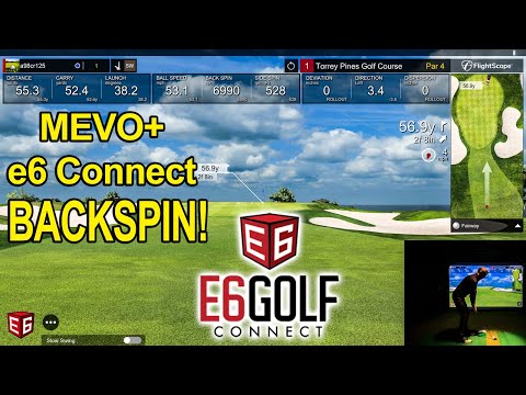 e6 Connect Backspin & Green Settings with Flightscope Mevo Plus