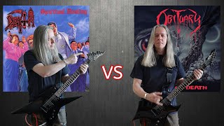Spiritual Healing VS Cause Of Death (1990 Death Metal Albums Guitar Riffs Battle)