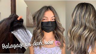 Balayage on Virgin Dark Hair! | Goldwell | Redken | Balayage Highlights