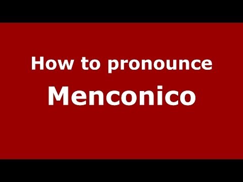 How to pronounce Menconico (Italian/Italy) - PronounceNames.com