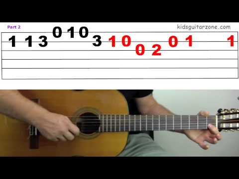 Guitar Lesson 5C 'Yankee Doodle' on 4 Strings