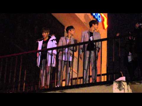 160123 Hui, Cory & Daeil at the venue (24K in Poland)