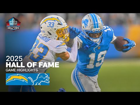 Los Angeles Chargers vs. Detroit Lions Game Highlights | 2025 Hall of Fame Game
