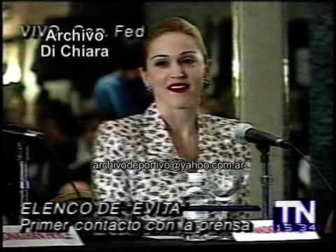 Conferencia de Madonna Antonio Banderas y Alan Parker en Argentina - Año 1996 V-02671 DiFilm