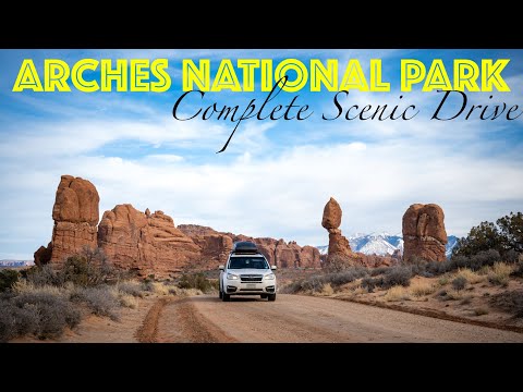 Arches National Park Complete Scenic Drive from the entrance and back (4K) – Utah