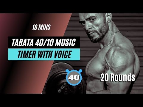 Tabata workout music 40/10 - 16 min - Hiit workout 40 10