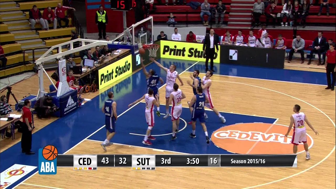 ABA Liga 2015/16 highlights: Cedevita - Sutjeska R15 (20.12.2015)