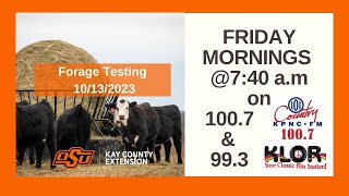 Radio Recording - Forage Testing 10132023