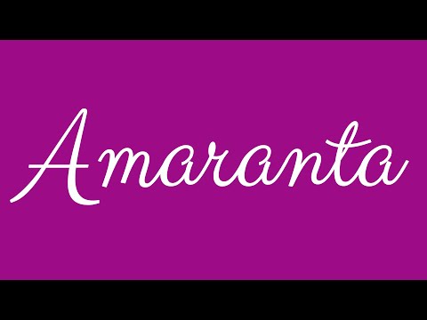 Learn how to Sign the Name Amaranta Stylishly in Cursive Writing