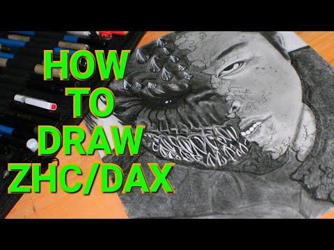 How to draw zhc and dax | venom style |