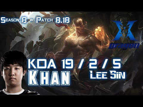 KZ Khan LEE SIN vs HECARIM Jungle - Patch 8.18 KR Ranked