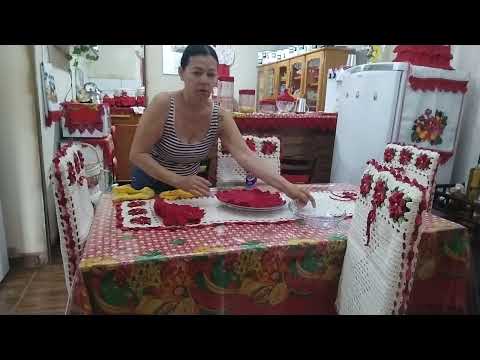 Rotina de limpeza e decoração para o natal todo no vermelho para o natal; comprei linhas de barbante