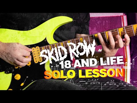 Skid Row - 18 and Life Solo Lesson with Tabs (Detailed)
