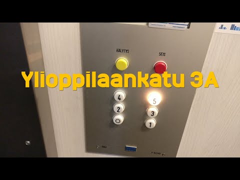 Hissivideo: Ylioppilaankatu 3A, Hervanta, Tampere - 1982 KONE V (manuaaliovinen)