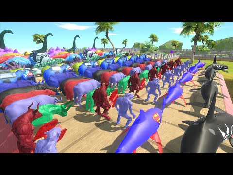 SUPERMAN SHARK VS VENOM ORCA Championship - Animal Revolt Battle Simulator