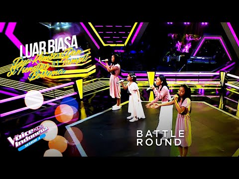 Chevira & Dhevira vs Adel vs Aisha - A Whole New World | Battle Round | The Voice Kids Indonesia GTV