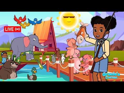 Gracie’s Corner LIVE 🔴 Wheels on the Bus, Veggie Dance + More Fun Kids Songs + Nursery Rhymes