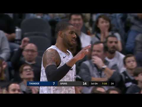 LaMarcus Aldridge with 15 Points in the 1st Quarter vs Oklahoma City Thunder 3.2.2019